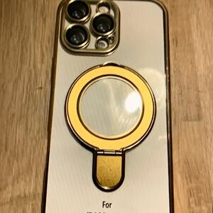 Gold and White Phone Case